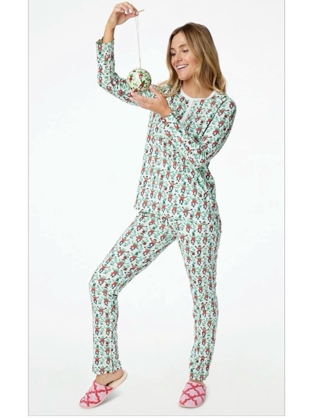 Roller Rabbit Holiday Print Pajamas (like new - medium)